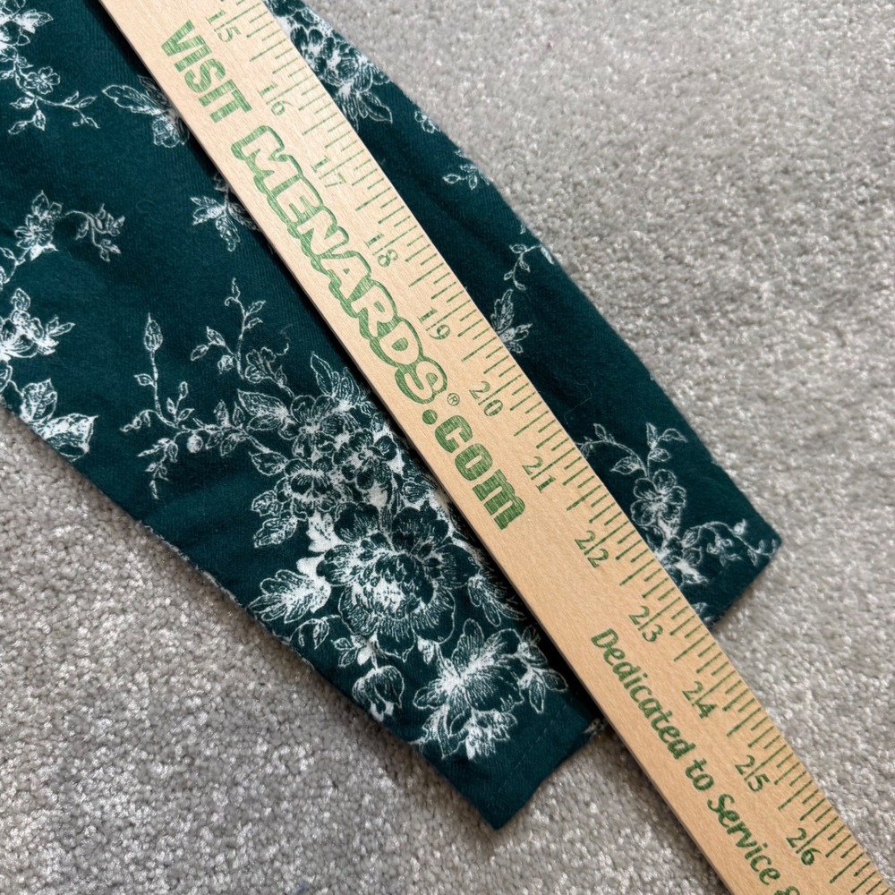 Charter Club Intimates Nightshirt Flannel Green Floral Cotton Button Front NWT L - Picture 16 of 16